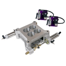 Load image into Gallery viewer, Dedenbear TS3ADAD THROTTLE STOP, BASEPLATE STYLE, DUAL CO2 ACTUATED, STD HOLLEY 4150 (DBLE ACTING)