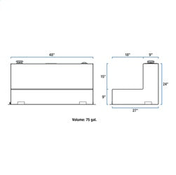 UWS TT-75-L-T-P Liquid Transfer Tank
