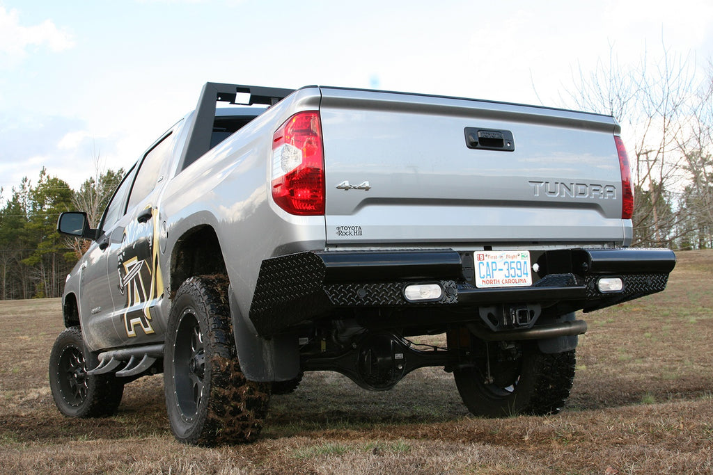 Fab Fours TT14-T2850-1 Black Steel Ranch Rear Bumper for Select Toyota Tundra
