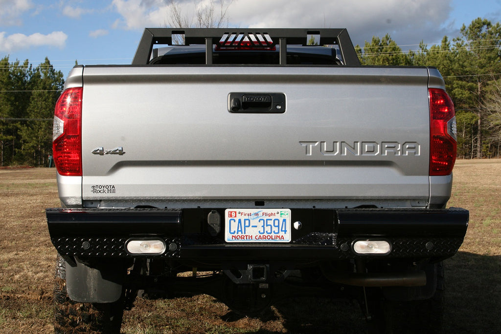 Fab Fours TT14-T2850-1 Black Steel Ranch Rear Bumper for Select Toyota Tundra
