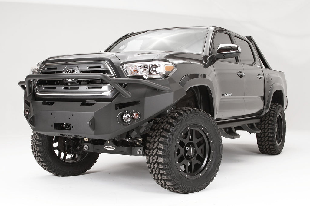 Fab Fours TT16-B3652-1 Premium Winch Front Bumper for Select Toyota Tacoma