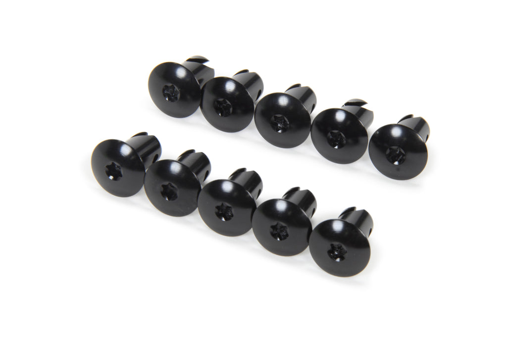TRIPLE X RACE COMPONENTS CH-4417BLK-10 Torx Head Button Alum .500 Long Black 10pk
