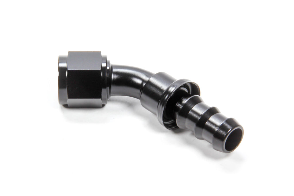 TRIPLE X RACE COMPONENTS HF-14510-BLK #10 45 Degree Hose End Push Lock