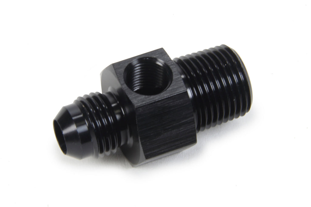 TRIPLE X RACE COMPONENTS HF-33631-BLK Gauge Adapter #6 Male x 3/8 NPT x 1/8