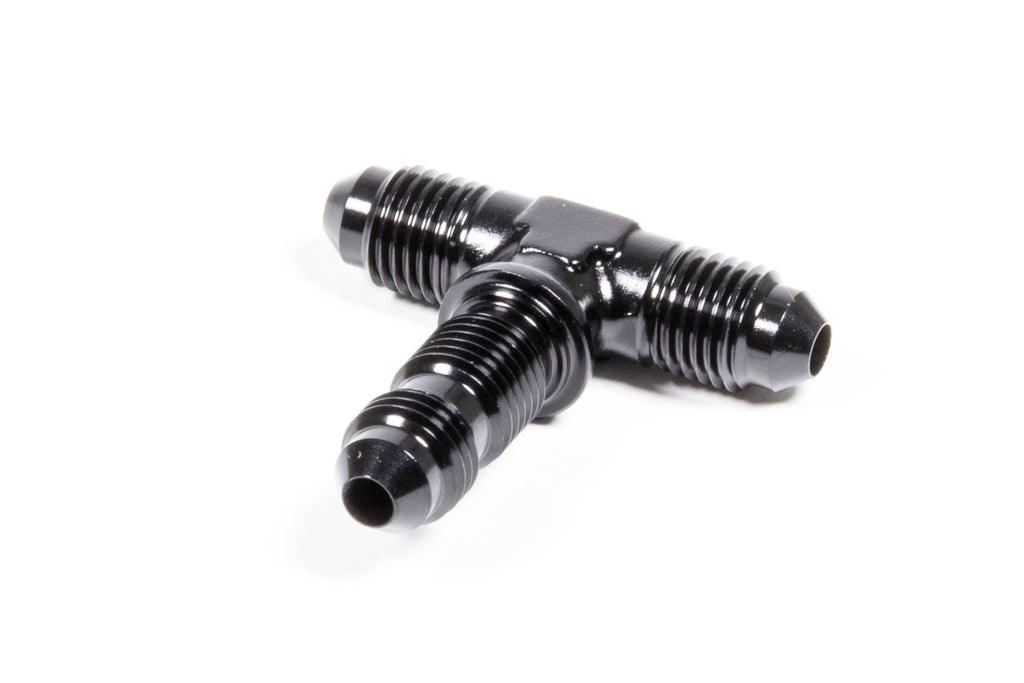 TRIPLE X RACE COMPONENTS HF-75004-BLK #4 AN Bulkhead Tee On The Side