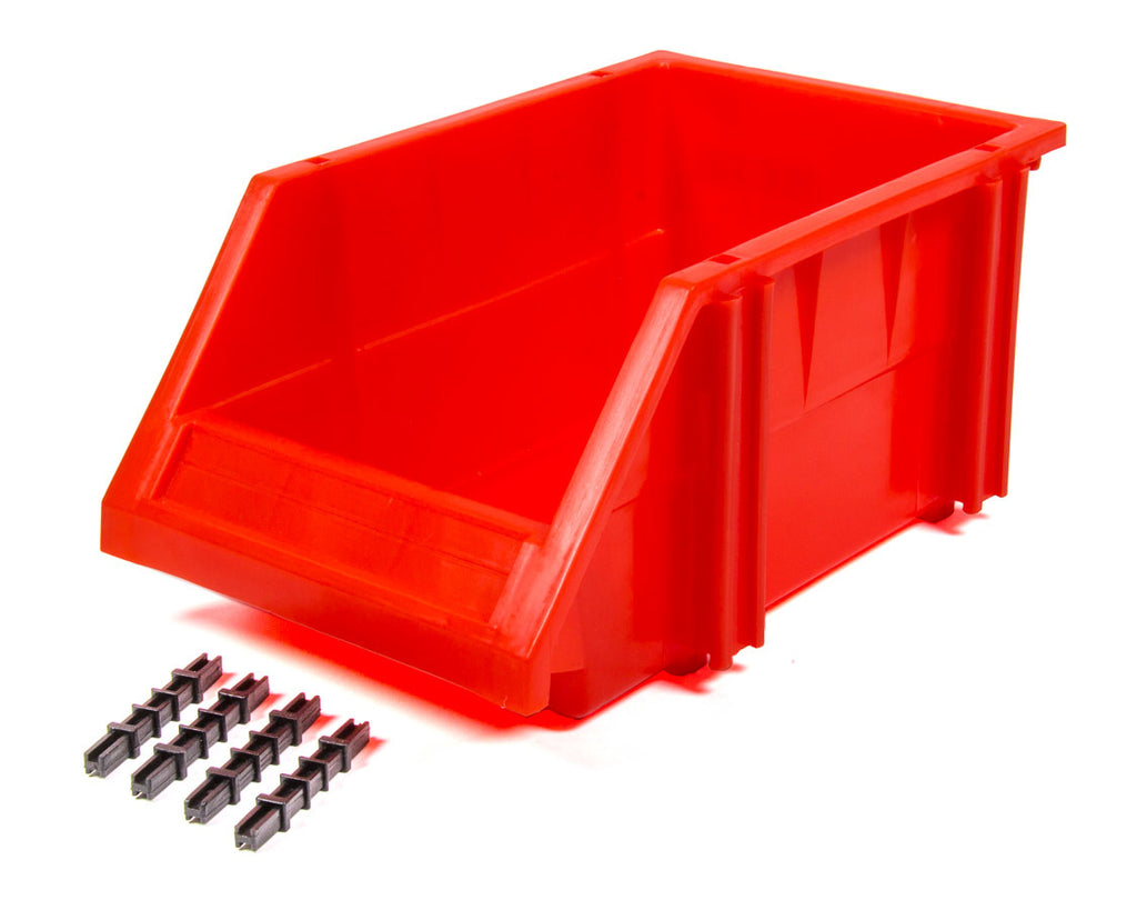 TRIPLE X RACE COMPONENTS PA-PBIN-8077 Plastic Storage Bin Red 9-1/2 x 6-1/4 x 4-1/2