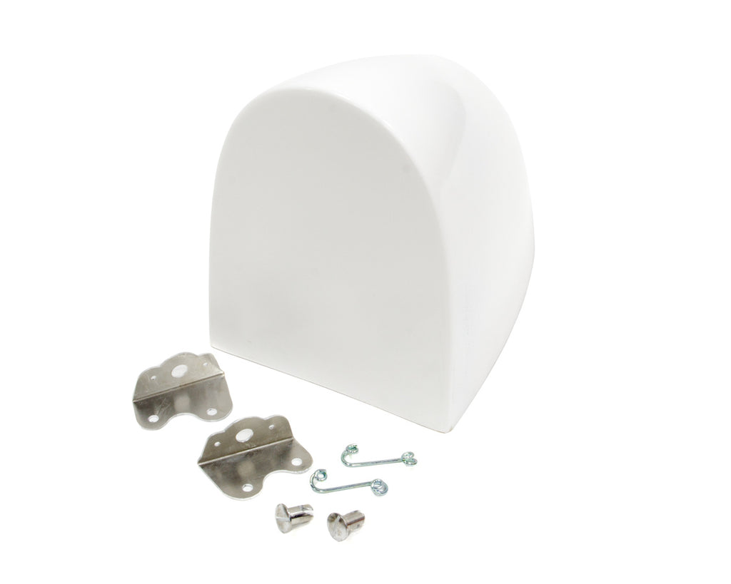 TRIPLE X RACE COMPONENTS SC-BW-9933 Aero Fuel Tank Cover White With Brackets