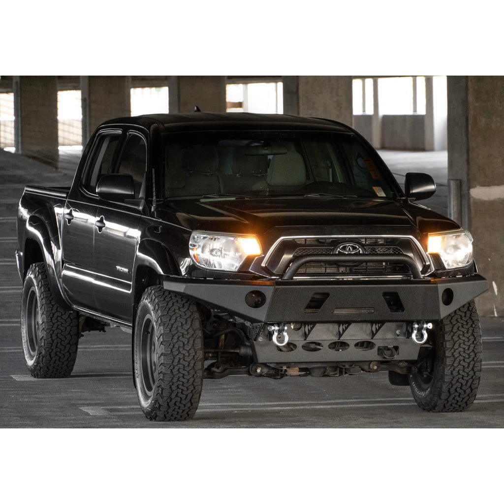 Tacoma-Front-Bumper-Winch-Ready-05-15-Toyota-Tacoma-Black-Powdercoat-Dv8-Offroad