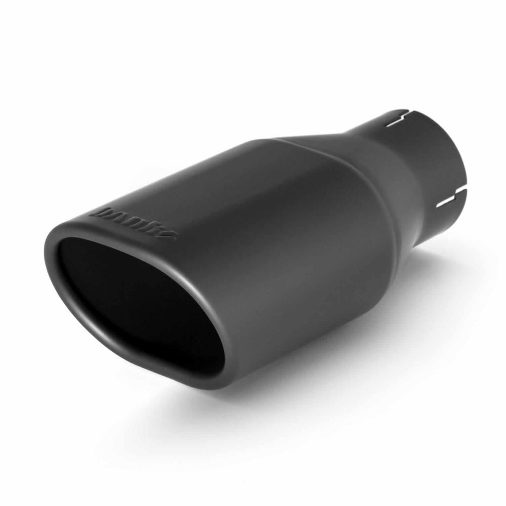 Tailpipe-Tip-Kit---Ss-Obround-Angle-Cut---Black---2.5In-Tube-3.13In-X-3.75In-X-11In