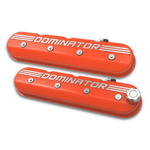 Load image into Gallery viewer, Tall-Ls-Dominator-Valve-Covers---Factory-Orange-Machined-Finish