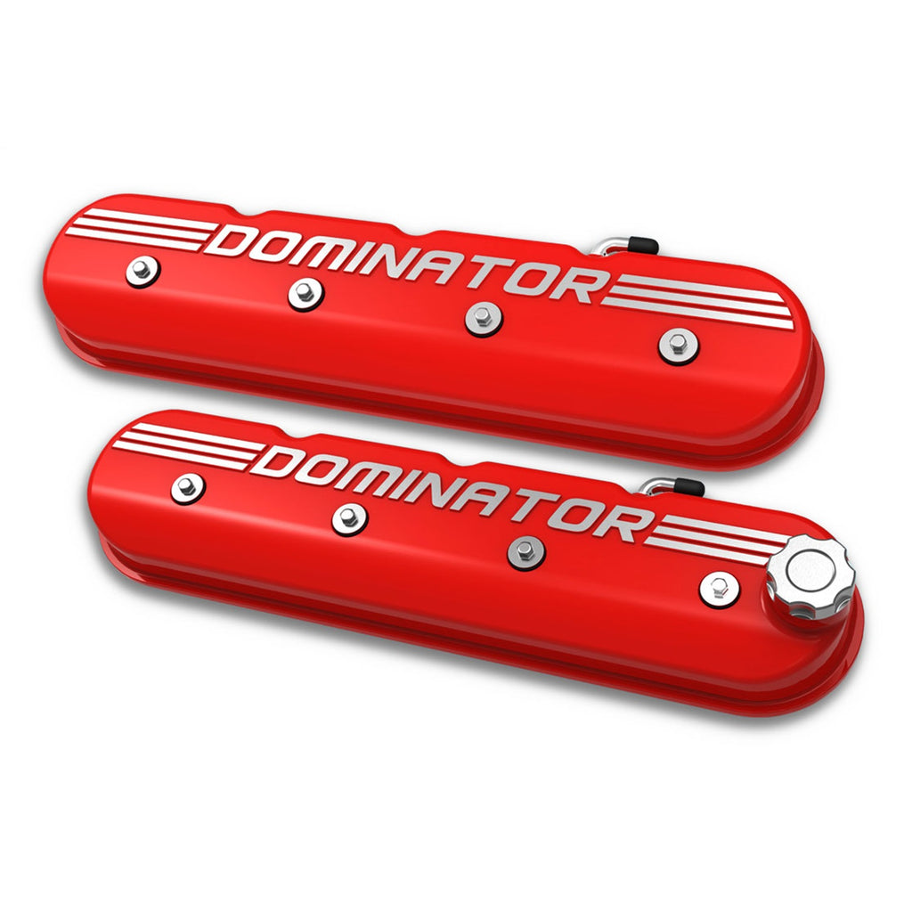Tall-Ls-Dominator-Valve-Covers---Gloss-Red-Machined-Finish