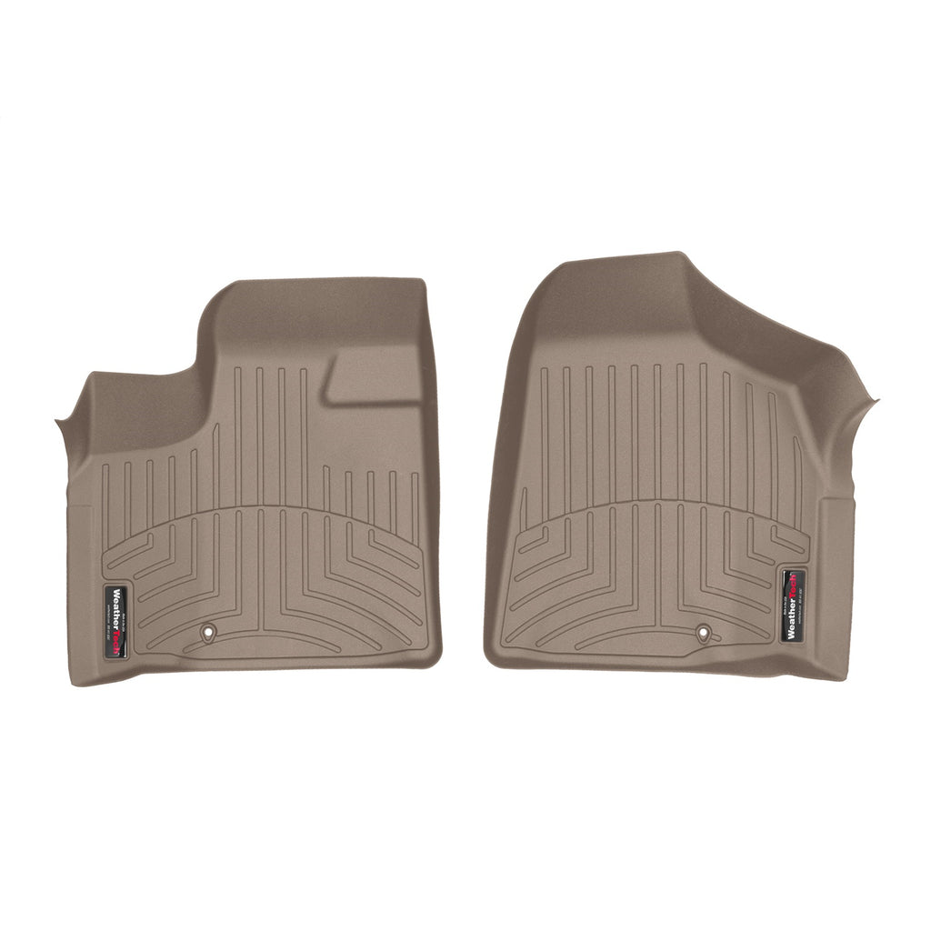 Tan-Front-Floor-Liner-;-12-20-Grand-Caravan-11-14-Routan-With-Passenger-Floor-Retention-Hooks