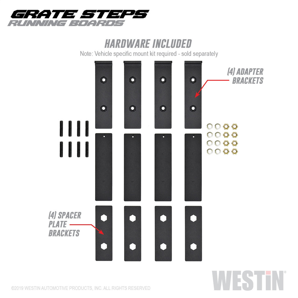 Textured-Black-Running-Boards-54-Inches-Textured-Black-Grate-Steps-Running-Board-(Brkt-Sold-Sep)