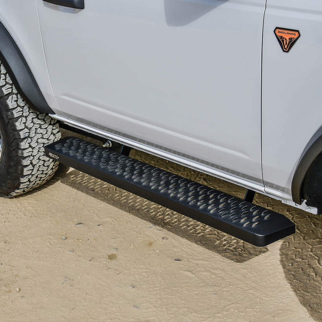 Textured-Black-Running-Boards-54-Inches-Textured-Black-Grate-Steps-Running-Board-(Brkt-Sold-Sep)