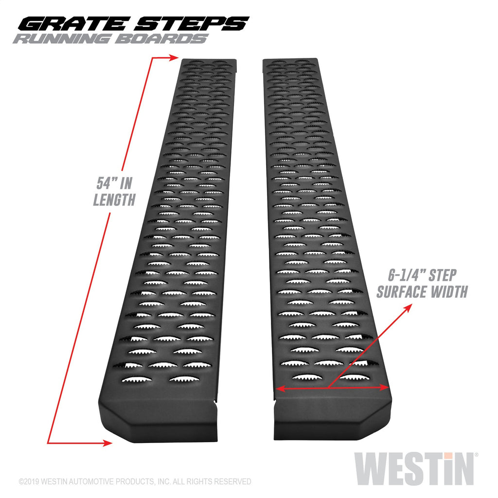 Textured-Black-Running-Boards-54-Inches-Textured-Black-Grate-Steps-Running-Board-(Brkt-Sold-Sep)
