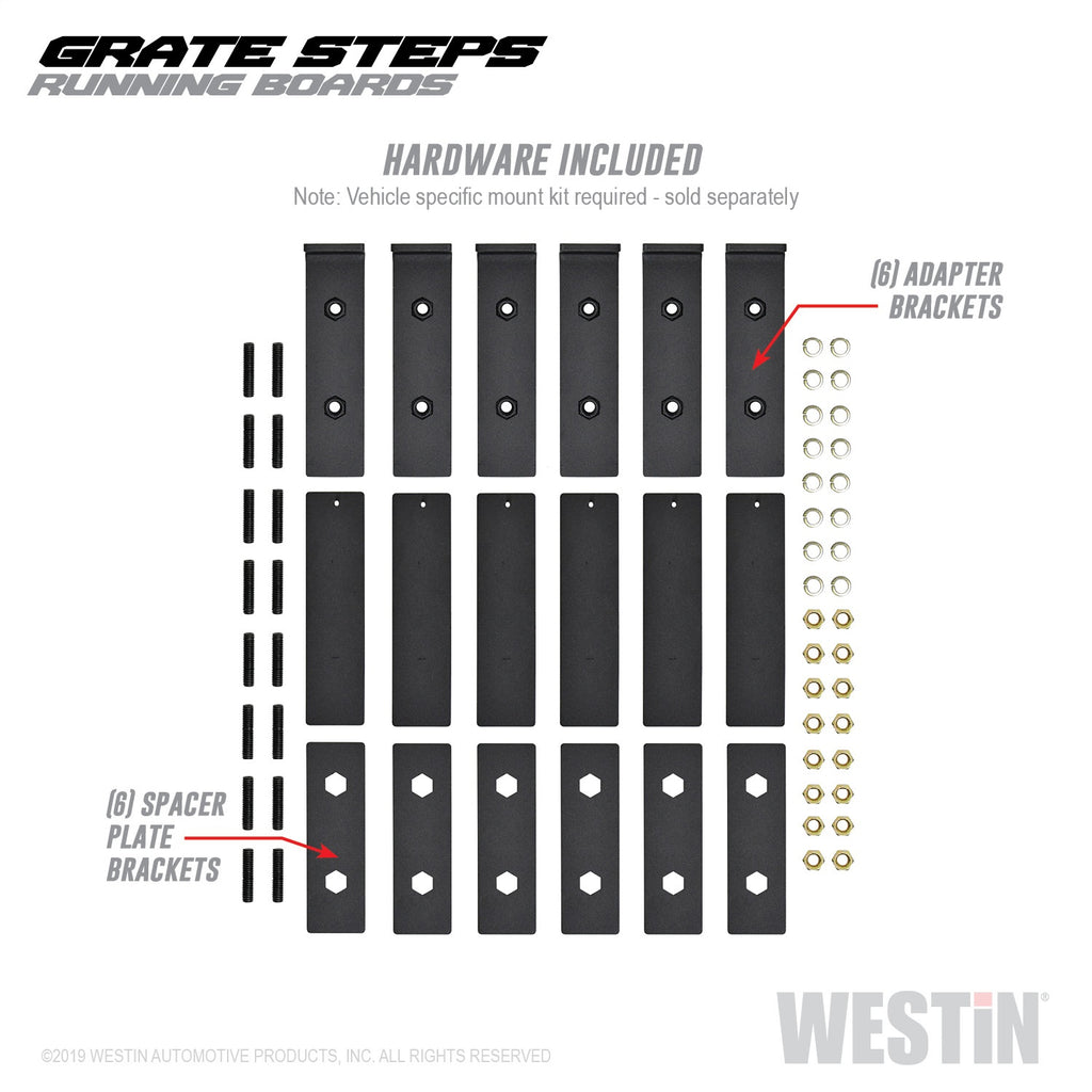 Textured-Black-Running-Boards-68-Inches-Textured-Black-Grate-Steps-Running-Board-(Brkt-Sold-Sep)