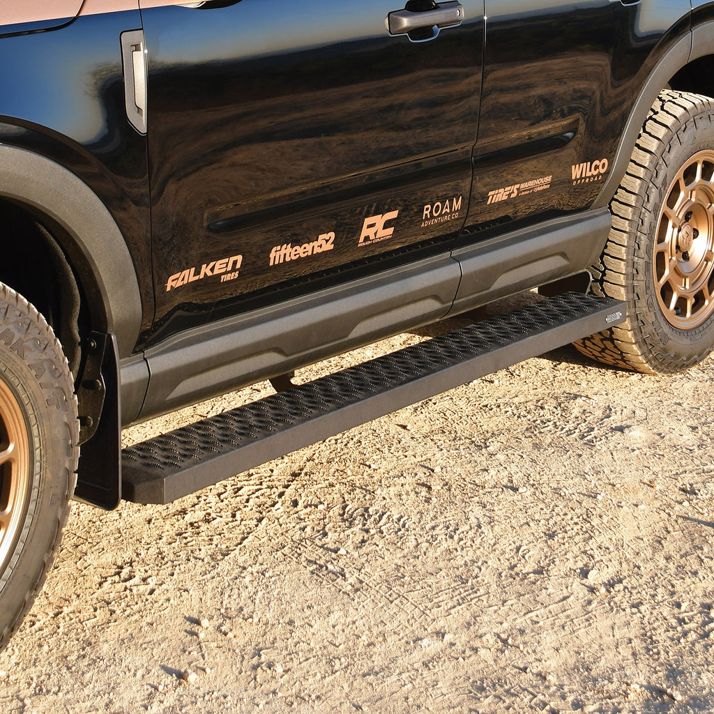 Textured-Black-Running-Boards-68-Inches-Textured-Black-Grate-Steps-Running-Board-(Brkt-Sold-Sep)