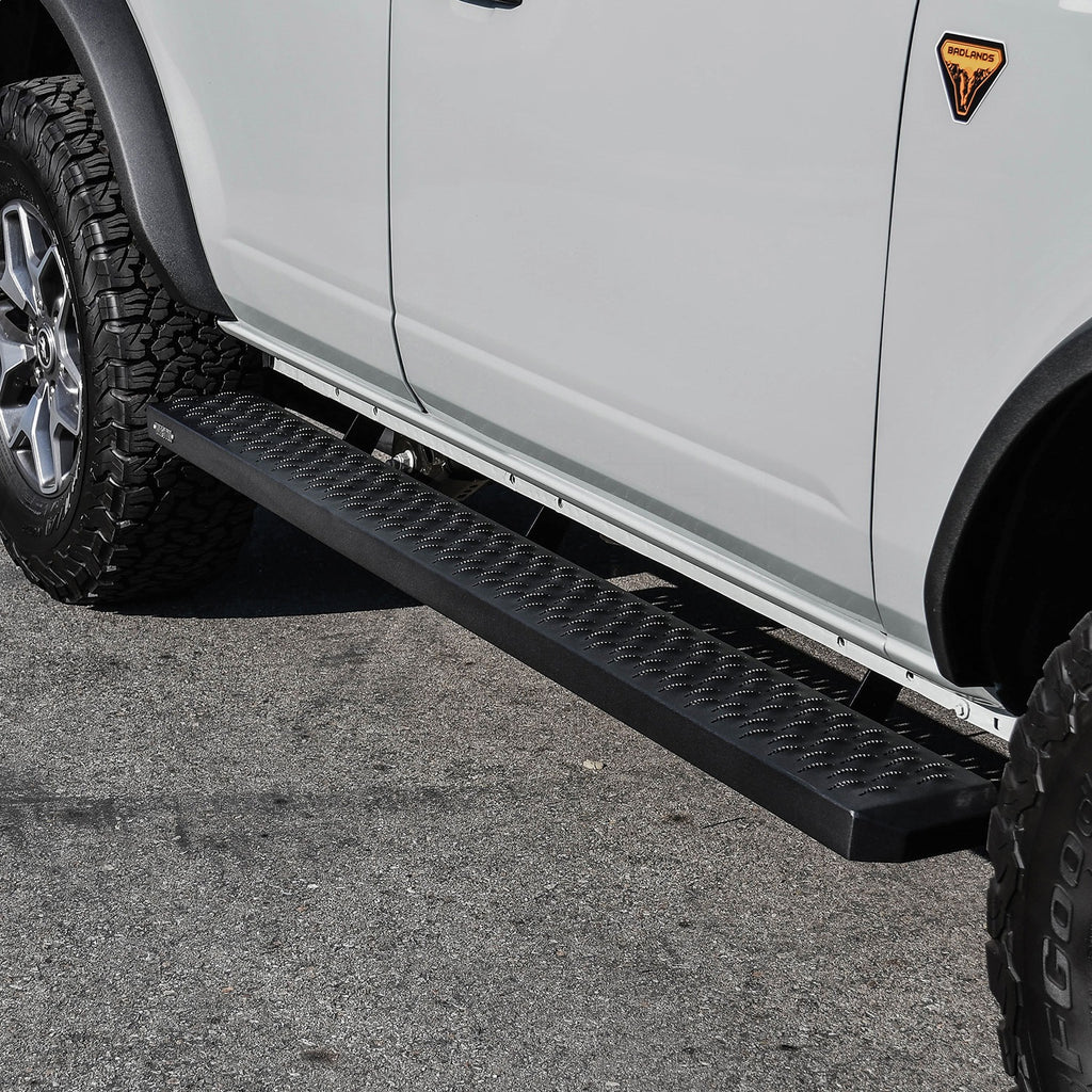 Textured-Black-Running-Boards-75-Inches-Textured-Black-Grate-Steps-Running-Board-(Brkt-Sold-Sep)