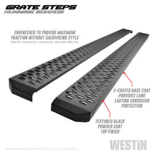 Load image into Gallery viewer, Textured-Black-Running-Boards-90-Inches-Textured-Black-Grate-Steps-Running-Board-(Brkt-Sold-Sep)