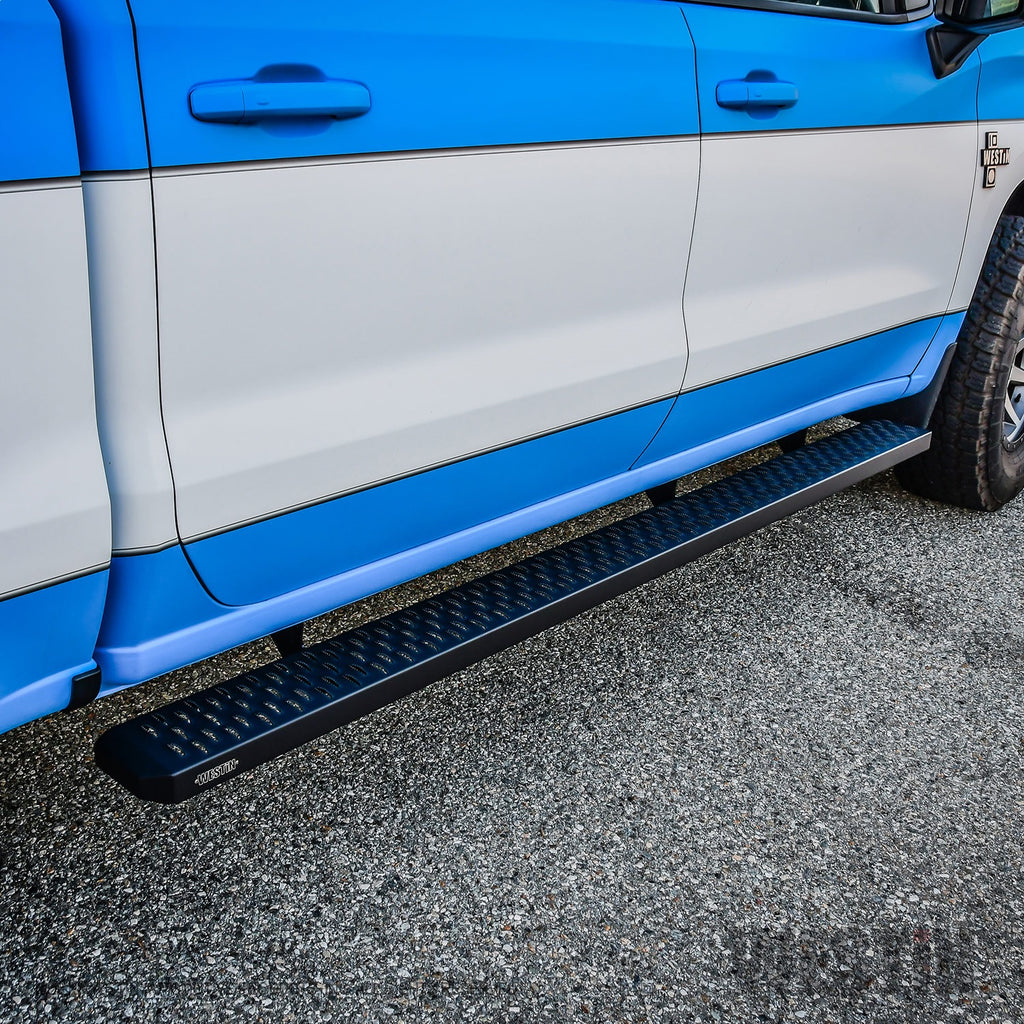 Textured-Black-Running-Boards-90-Inches-Textured-Black-Grate-Steps-Running-Board-(Brkt-Sold-Sep)