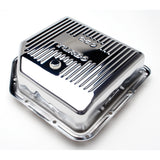 Trans-Dapt 9198 TH350-CHROME Transmission Pan; Extra Capacity (+2 Qt); 3-1/2 in. Depth; FINNED