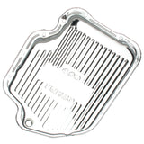 Trans-Dapt 9121 TH400-CHROME Transmission Pan; Stock Capacity; Stock Depth; FINNED Bottom