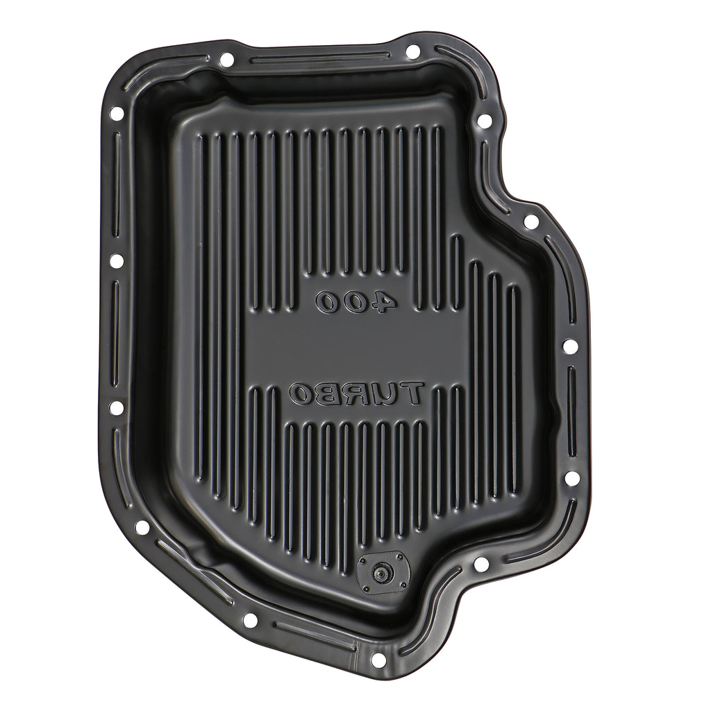 Th400-Transmission-Pan;-3-In.-Deep--Extra-Capacity;-Steel--Black-Finish