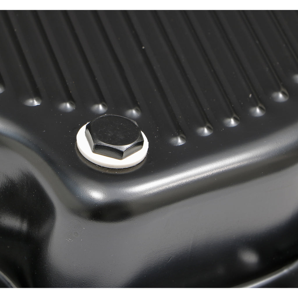 Th400-Transmission-Pan;-3-In.-Deep--Extra-Capacity;-Steel--Black-Finish