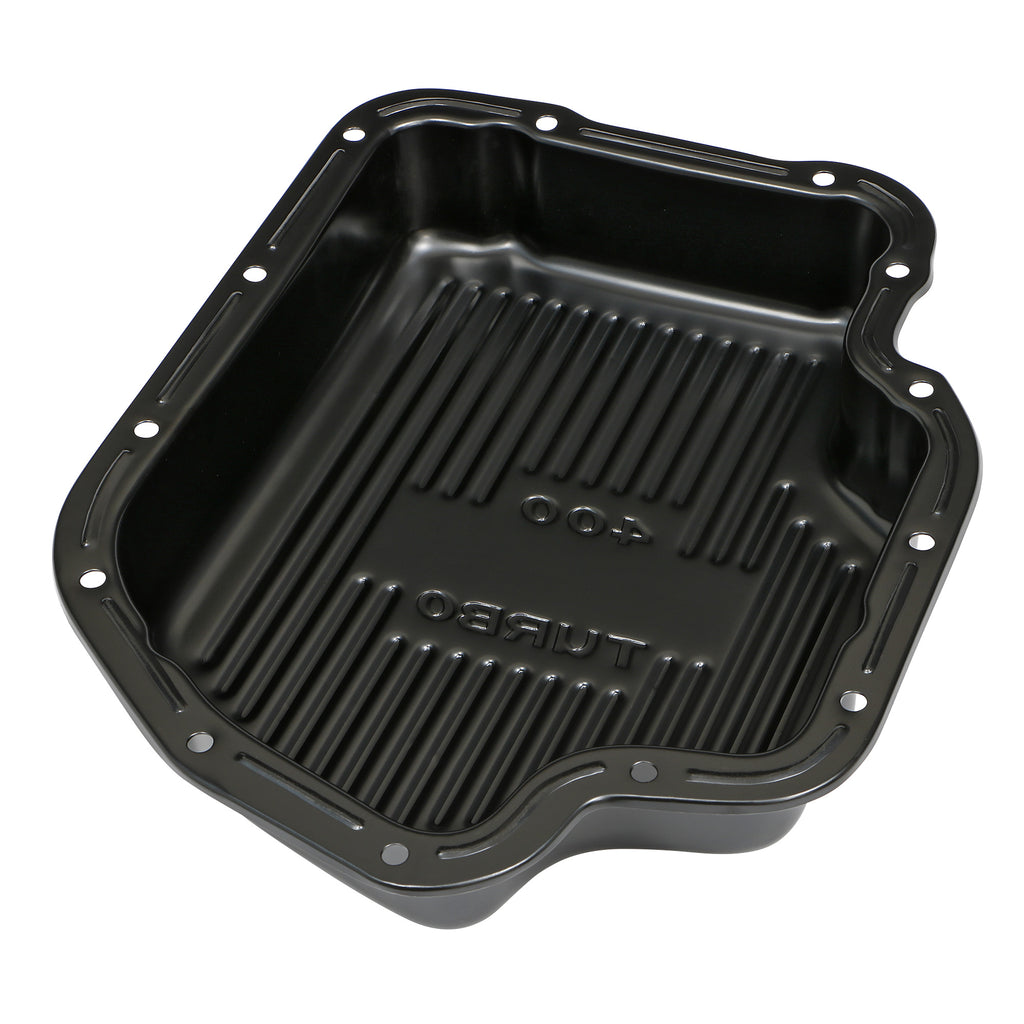 Th400-Transmission-Pan;-3-In.-Deep--Extra-Capacity;-Steel--Black-Finish