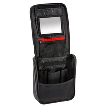 Load image into Gallery viewer, Toiletries-Bag-Charcoal-Finish-W-Red-Highlights-Pvc-Outer-Shell-Mesh-Pockets-Mirror