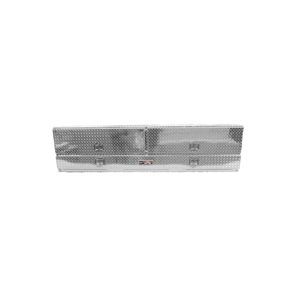 Top-Mount-Contractor-Box-Brute-Flip-Up-Top-DoorsCable-Drop-Bottom-For-Flat-Bed-Trucks-Only-Brute-Bright-Aluminum-Must-Ship-Truck