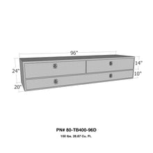 Load image into Gallery viewer, Top-Mount-Contractor-Box-Brute-Flip-Up-Top-DoorsCable-Drop-Bottom-For-Flat-Bed-Trucks-Only-Brute-Bright-Aluminum-Must-Ship-Truck
