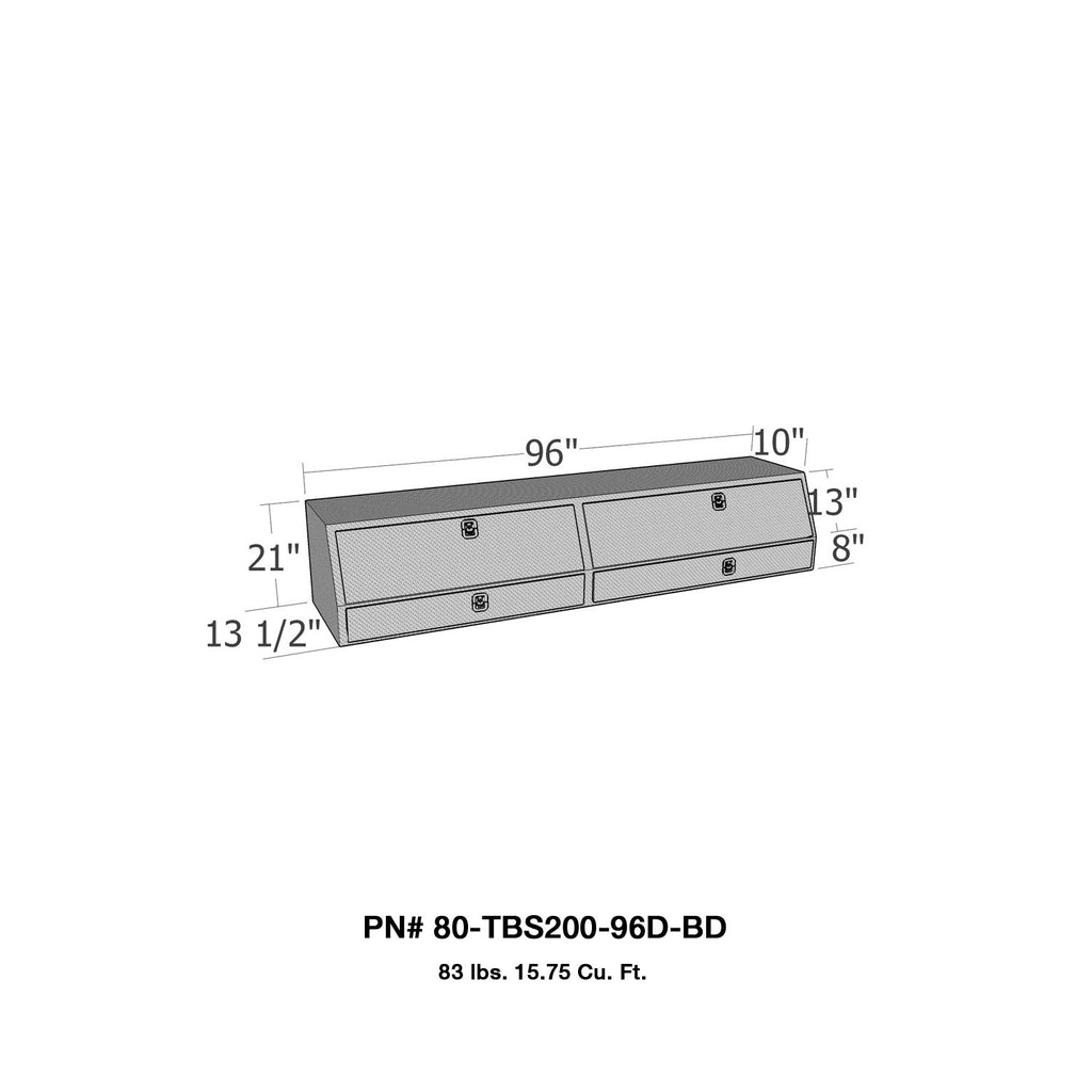 Top-Mount-Contractor-Box-Brute-WDrawer-Brute-Bright-Aluminum-Ship-Via-Truck-Only