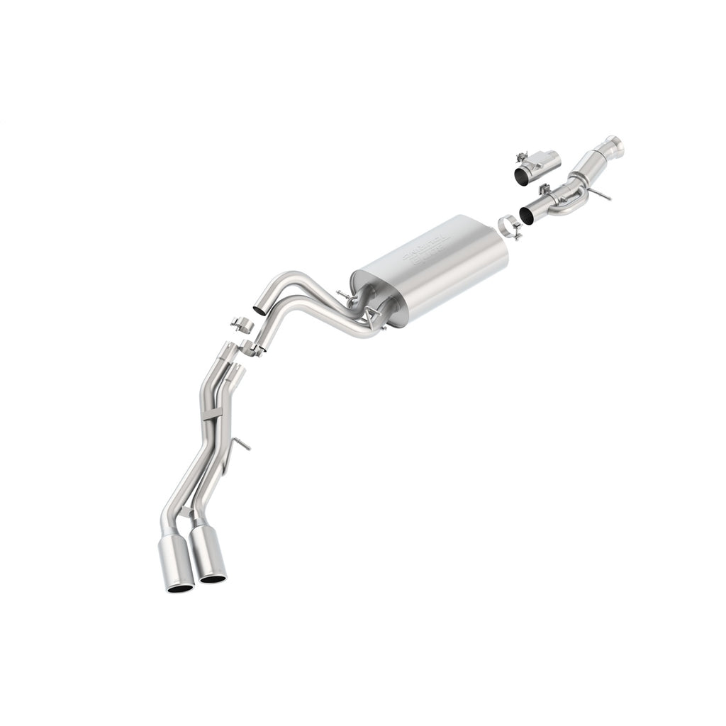 Touring-Cat-Back-15-16-Gmc-Denali-6.2L-V8-2.75In,-2.25In-Dual-Same-Side-Exit-4In-Tips-Exhaust