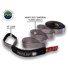 Load image into Gallery viewer, Tow-Strap-20,000-Lb-2-Inch-X-30-Foot-Gray-With-Black-Ends--Storage-Bag-Overland-Vehicle-Systems