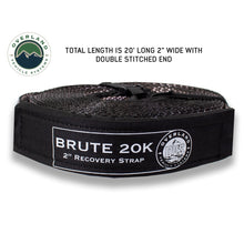 Load image into Gallery viewer, Tow-Strap-20,000-Lb-2-Inch-X-30-Foot-Gray-With-Black-Ends--Storage-Bag-Overland-Vehicle-Systems