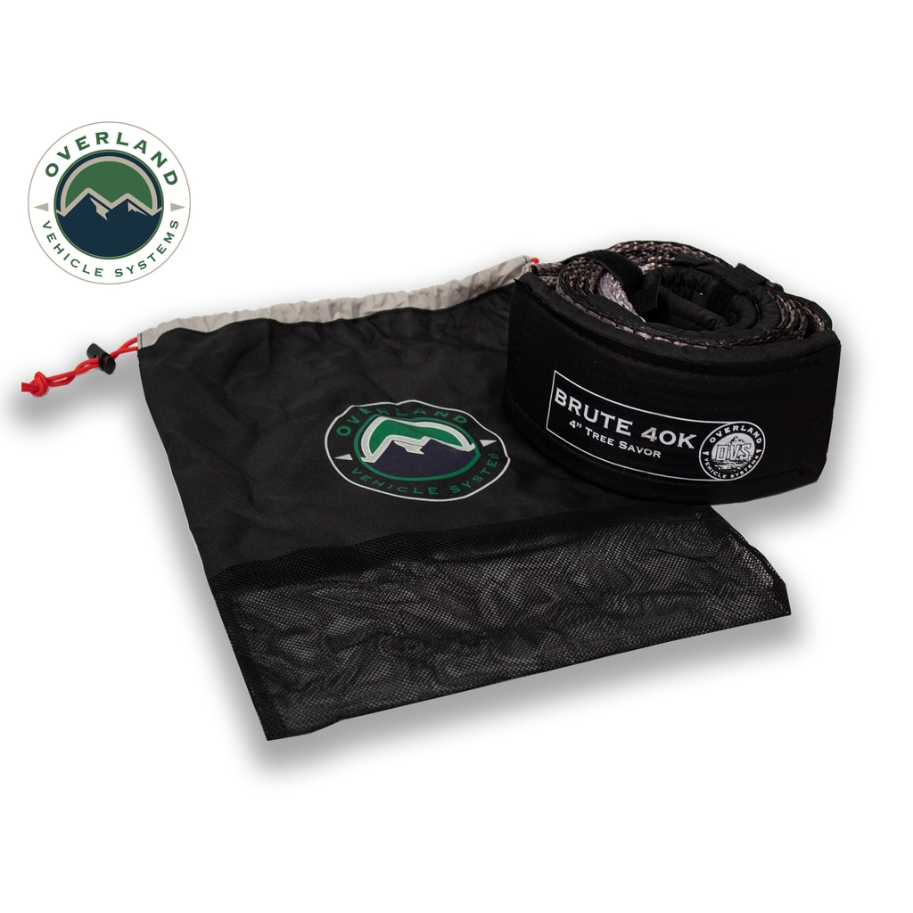 Tow-Strap-40,000-Lb-4-Inch-X-8-Foot-Gray-With-Black-Ends--Storage-Bag-Universal-Overland-Vehicle-Systems