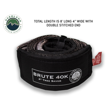Load image into Gallery viewer, Tow-Strap-40,000-Lb-4-Inch-X-8-Foot-Gray-With-Black-Ends--Storage-Bag-Universal-Overland-Vehicle-Systems