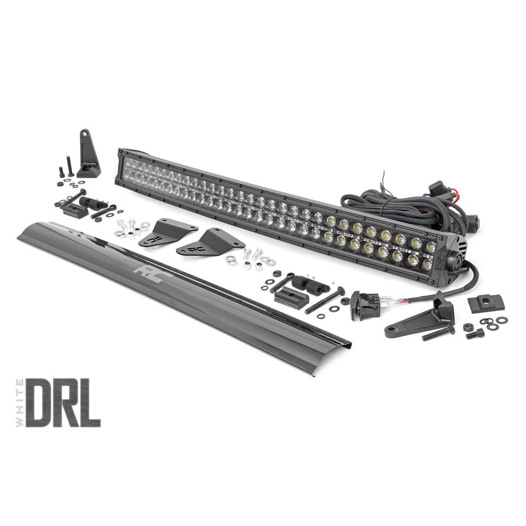 Toyota-30-Inch-Led-Grille-Kit-Black-Series-WCool-White-Drl-14-20-4Runner-Rough-Country