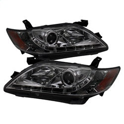 Toyota-Camry-07-09-Projector-Headlights-Drl-Smoke-High-H1-Low-H7-Pro-Yd-Tcam07-Drl-Sm