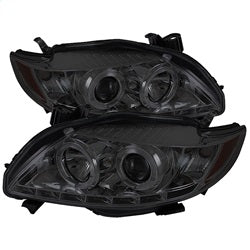 Toyota-Corolla-09-10-Projector-Headlights-Led-Halo-Drl-Smke-High-H1-Low-H1-Pro-Yd-Tc09-Drl-Sm