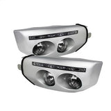 SPYDER 5070555 Fog Lights With LED Daytime Running Lights W/Switch- Clear