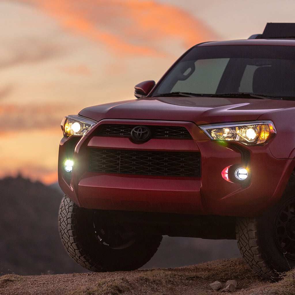 Toyota-Fog-Mount-Kit-For-10-20-Tundra4Runner-16-20-Tacoma-With-1-Set-360-Series-4.0-Inch-Sae-White-Lights-Rigid-Industries