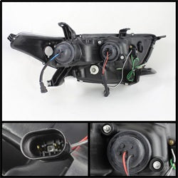 Toyota-Highlander-11-13-Projector-Headlights-3D-Drl-Blk-Pro-Yd-Thlan11-3Ddrl-Bk
