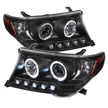 Load image into Gallery viewer, Toyota-Land-Cruiser-08-11-Projector-Headlights-Led-Halo-Led-Blk-Pro-Yd-Tland08-Hl-Bk