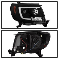 Toyota-Tacoma-05-11-Projector-Headlights---Light-Bar-Drl---Black-Pro-Yd-Tt05v2-Lb-Bk