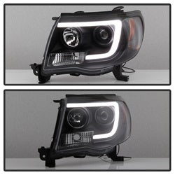 Toyota-Tacoma-05-11-Projector-Headlights---Light-Bar-Drl---Black-Pro-Yd-Tt05v2-Lb-Bk