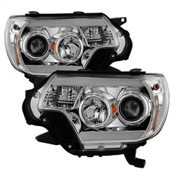 Toyota-Tacoma-12-16-Projector-Headlights-Light-Bar-Drl-Chrome-Pro-Yd-Tt12-Lbdrl-C