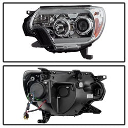 Toyota-Tacoma-12-16-Projector-Headlights-Light-Bar-Drl-Chrome-Pro-Yd-Tt12-Lbdrl-C