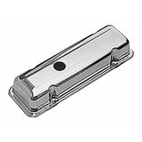 Trans-Dapt 9039 TRADITIONAL Design Valve Covers; SHORT; 1980-1984 Chevy 229 90deg V6-CHROME